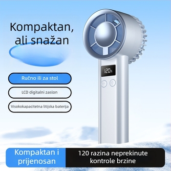 Ručni USB ventilator, baterija 500-800 mAh, trajanje više od 12 h, buka manje od 36 dB