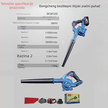 Bežično sušilo za kosu s litijskom baterijom, visoke snage, 220V, vakuumski pribor uključen