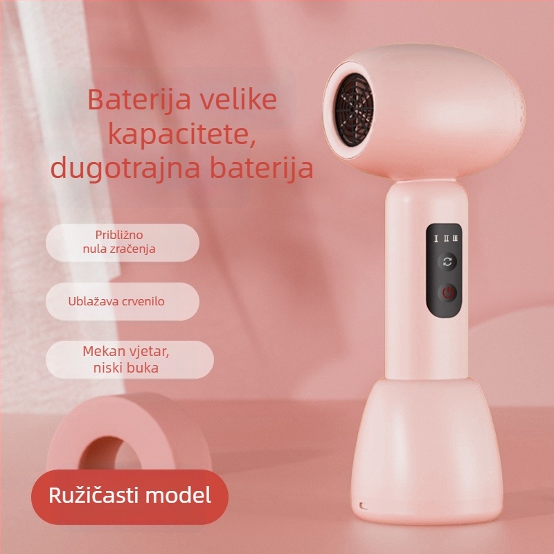Dječji sušilo za kosu, mekan vjetar, niski nivo buke, 1000W, brushless motor, hladan/topli zrak, zaštita od pregrijavanja