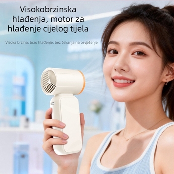 Ručni mini ventilator USB punjivi, bez lopatica, brushless motor, ugrađena baterija 2000–4000mAh, 100 brzina