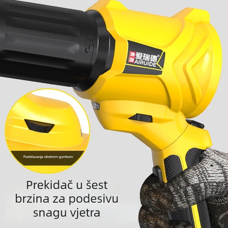 Duhalica za lišće s litijskom baterijom, bez četkica, rotirajući turbo, punjiva, za prašinu i snijeg