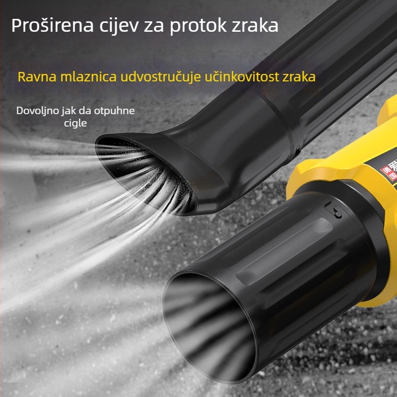 Duhalica za lišće s litijskom baterijom, bez četkica, rotirajući turbo, punjiva, za prašinu i snijeg