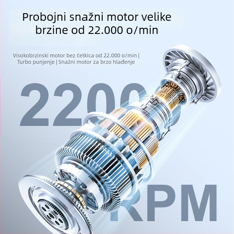X699 Mini ručni ventilator visoke brzine, USB punjenje, ugrađena baterija, 5 brzina, prenosni za vanjsku upotrebu