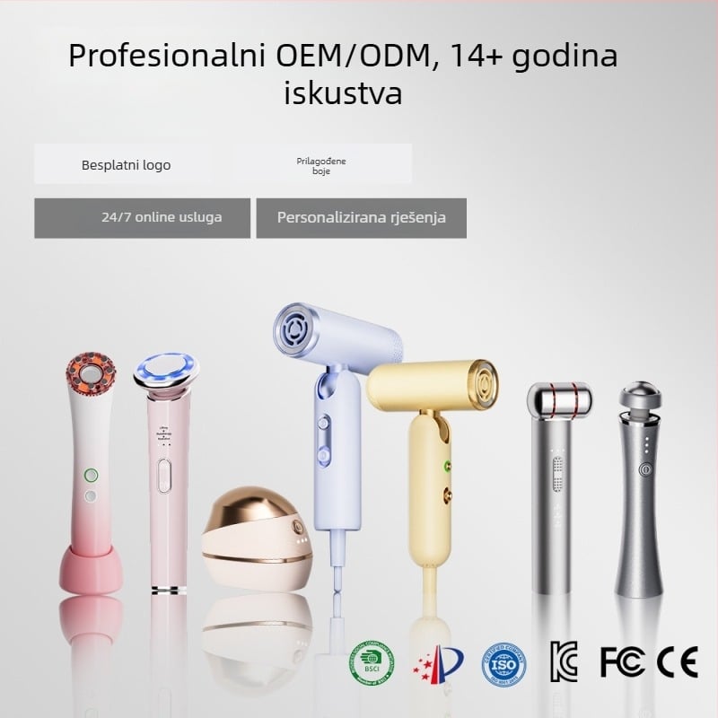 Carida HD14 Mini sušilo za kosu – Prijenosno za putovanja, 1000W, motor bez četkica, hladan/topli zrak, 2 brzine, negativni ioni, za dom ili studentski dom