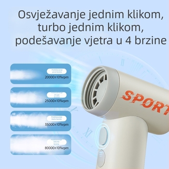 Mini ručni USB punjivi turbo ventilator za vanjsku uporabu