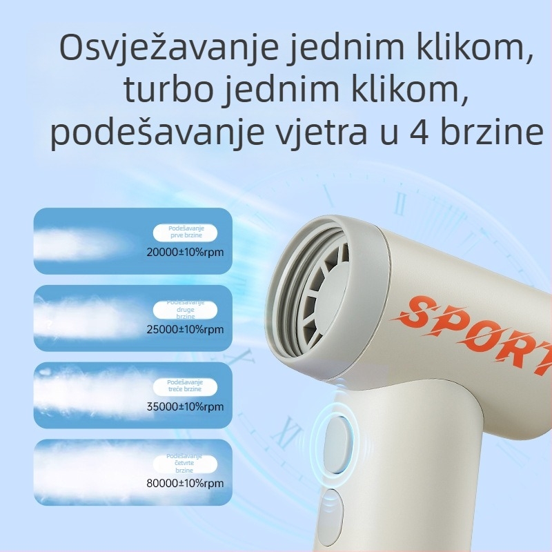 Mini ručni USB punjivi turbo ventilator za vanjsku uporabu