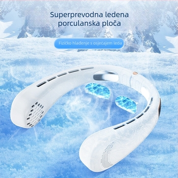 Novi bezlopatni ventilator za vrat, prijenosni mini USB, tih s digitalnim zaslonom