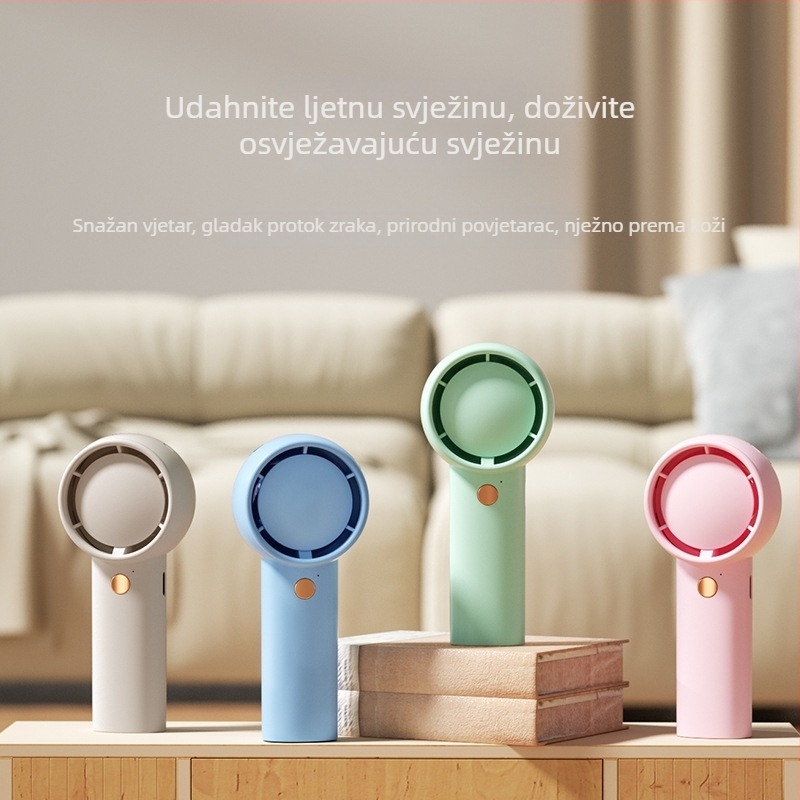 Mini turbine ručni ventilator, bez lopatica, USB punjivi, prijenosni, 67 g, poklon