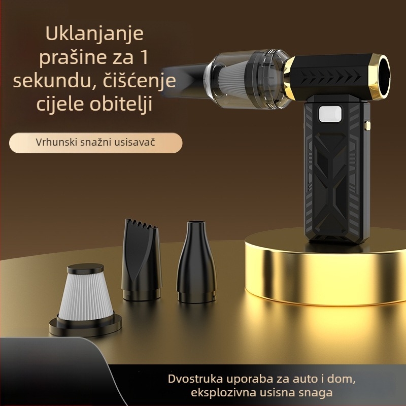 Prijenosni turbo puhač zraka sa 6 brzina, ručni, punjivi kamping mini ventilator