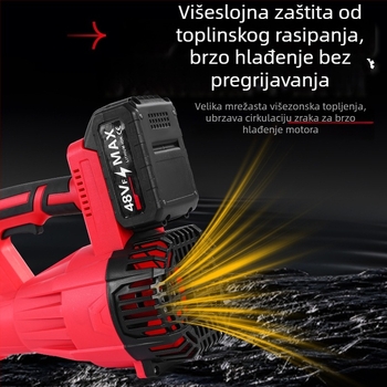 Puhač lišća s Li-ion baterijom, 220V, sustav za skupljanje prašine, raspon napajanja AC 1-faza i DC 50–250V