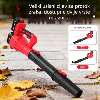 Puhač lišća s Li-ion baterijom, 220V, sustav za skupljanje prašine, raspon napajanja AC 1-faza i DC 50–250V