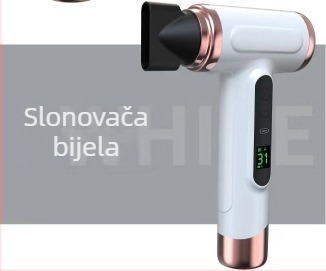 Bežični USB sušilo za kosu, bezčetkasti motor, 200 W, 5 V, 3 brzine, hladan/topli zrak