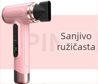 Bežični USB sušilo za kosu, bezčetkasti motor, 200 W, 5 V, 3 brzine, hladan/topli zrak