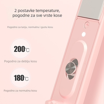 Riwa RB-8110 Dvostruki aparat za ravnanje i uvijanje kose, ploča od turmalin-keramičke, 35W, napajanje iz mreže, mini prijenosni