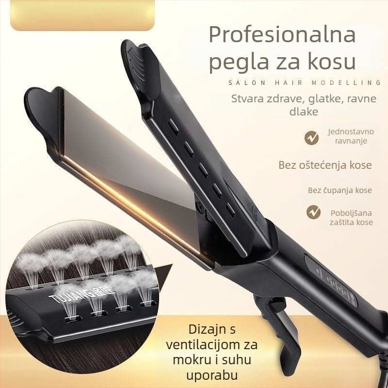 Profesionalna pegla za kosu za salon, nježna prema kosi, turmalinsko-keramičke ploče, za žene