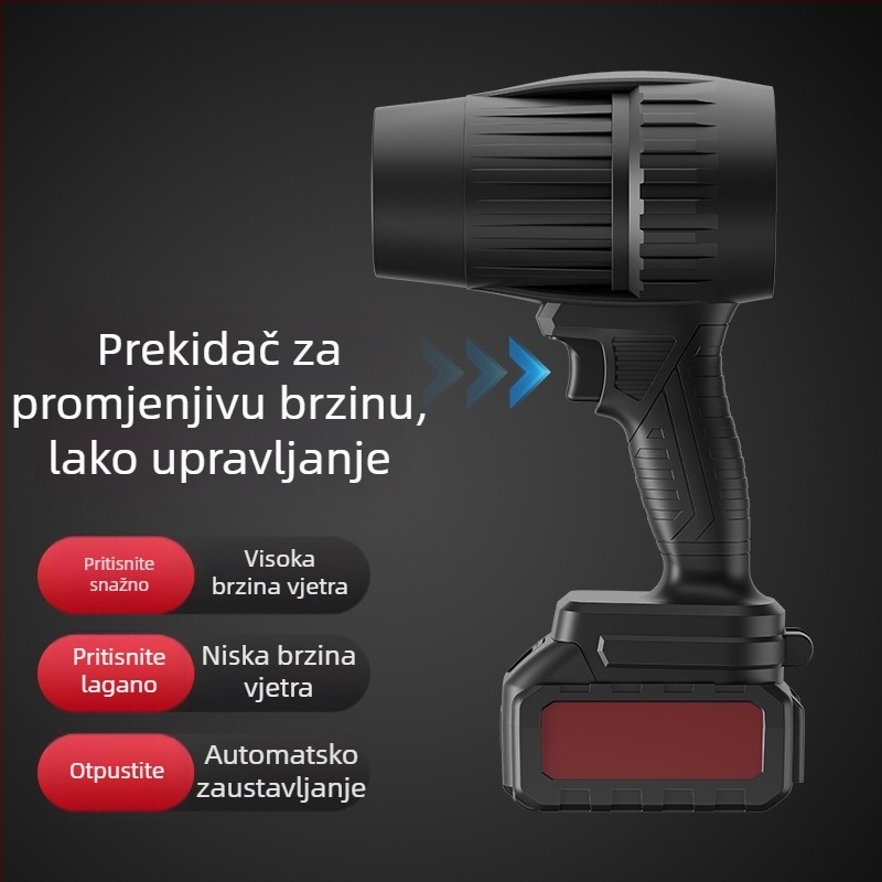 Bežični blower s litijskom baterijom za automobil i dom, visoke snage, 220V nazivni napon, punjiv