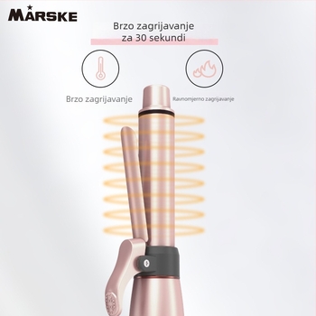 Mini USB uvijač za kosu, dvostruka uporaba – kovrčanje i ravnanje, prijenosni s klipom za šiške, turmalin–keramički cilindar, promjer 16–20 mm, dvije razine temperature