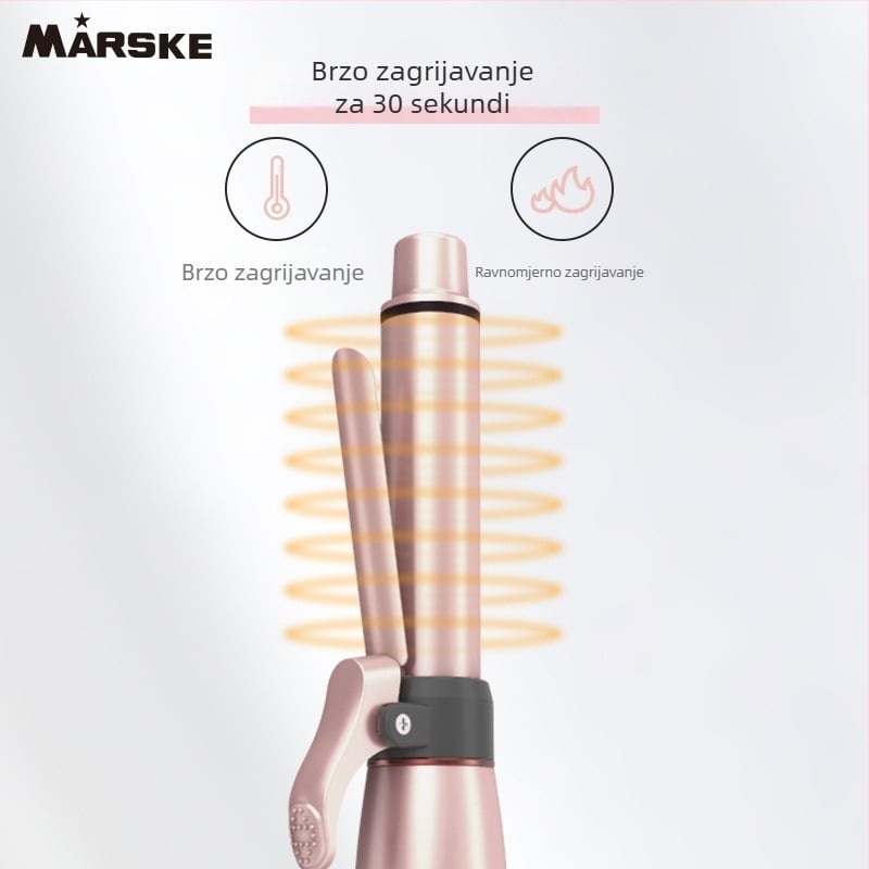 Mini USB uvijač za kosu, dvostruka uporaba – kovrčanje i ravnanje, prijenosni s klipom za šiške, turmalin–keramički cilindar, promjer 16–20 mm, dvije razine temperature
