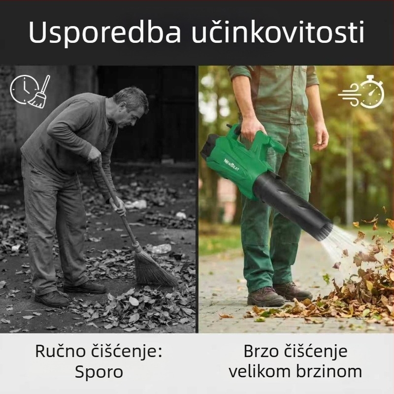 Industrijski visokoučinkoviti puhač zraka s mrežnim napajanjem i vakuum funkcijom, NEWBEAT, 220 V, ručni model za lišće, prašinu i snijeg