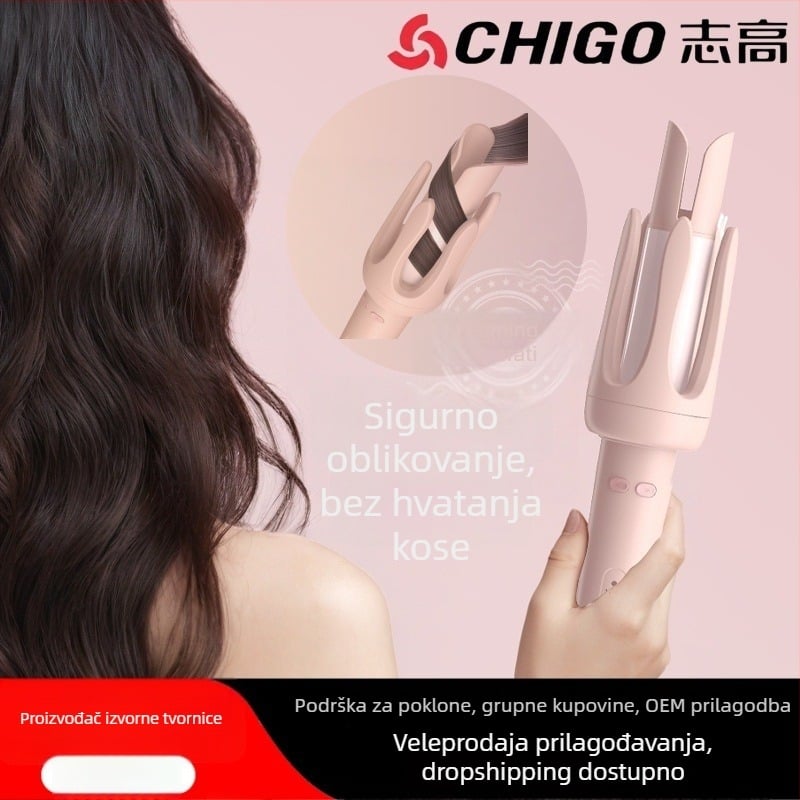 Chigo automatska kovrčava za kosu s velikim kovrčama i valovima, 3 postavke temperature, turmalin keramika, 34W, 220V
