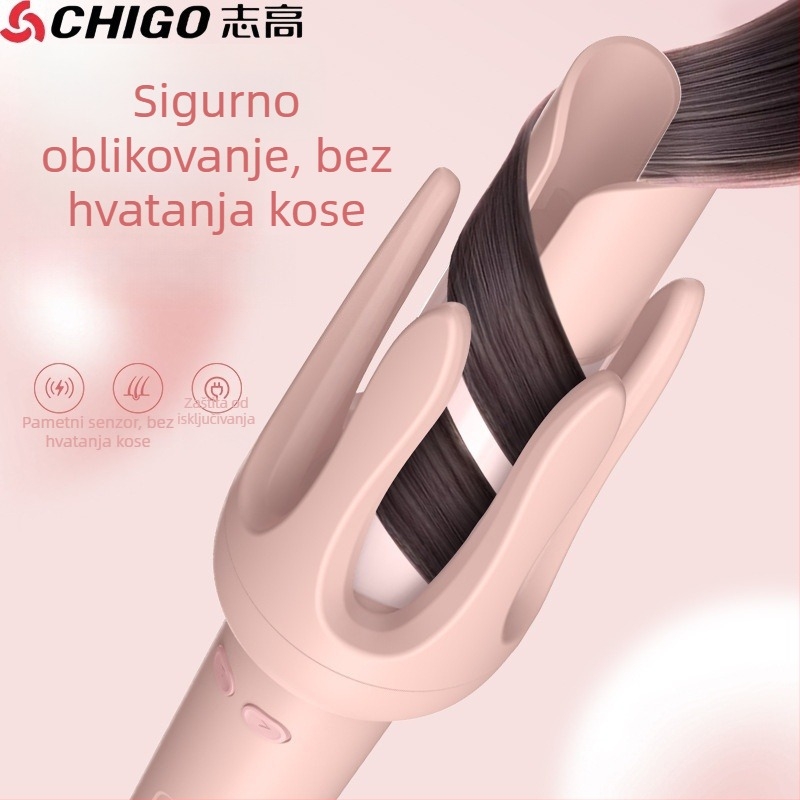 Chigo automatska kovrčava za kosu s velikim kovrčama i valovima, 3 postavke temperature, turmalin keramika, 34W, 220V