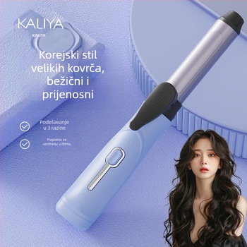 Bežični uvijač s velikim valjkom od 31 mm i više, korejskog stila — turmalinska keramika, za kovrče i ravnanje, dugotrajan stil
