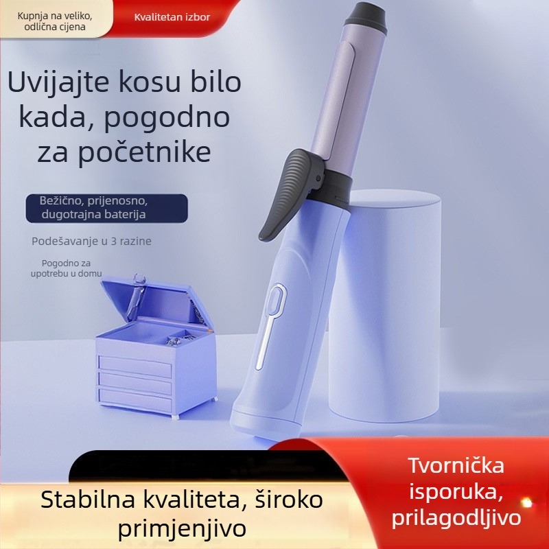 Bežični uvijač s velikim valjkom od 31 mm i više, korejskog stila — turmalinska keramika, za kovrče i ravnanje, dugotrajan stil