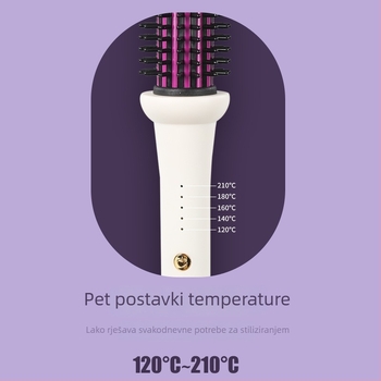 Električni uvijač za kosu s zaštitom od opeklina, negativni ioni, titanij-turmalinski premaz, promjer 16-20 mm, 10 razina temperature, 220V, 30W