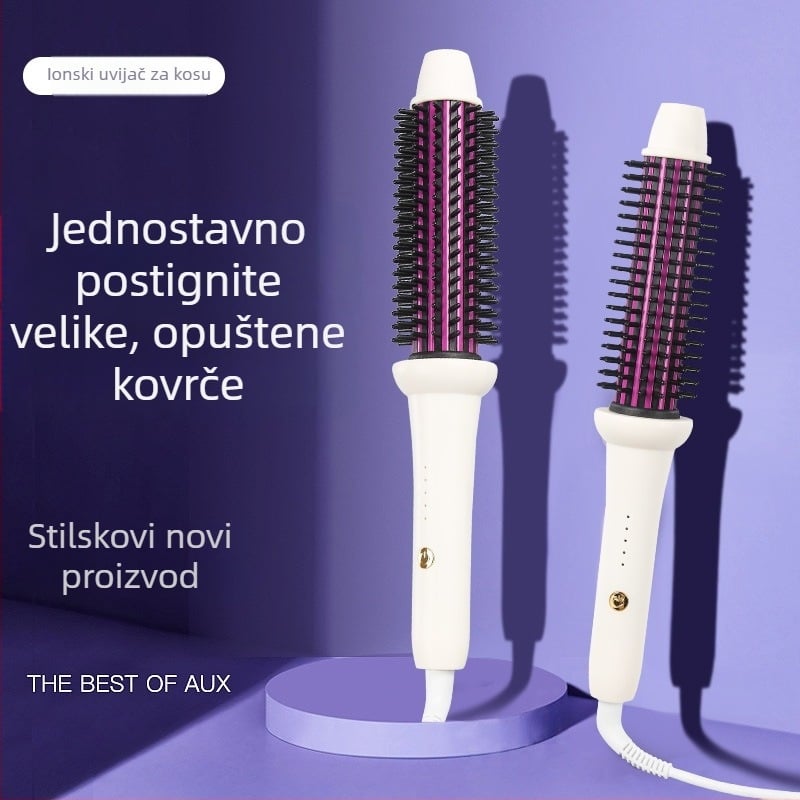 Električni uvijač za kosu s zaštitom od opeklina, negativni ioni, titanij-turmalinski premaz, promjer 16-20 mm, 10 razina temperature, 220V, 30W