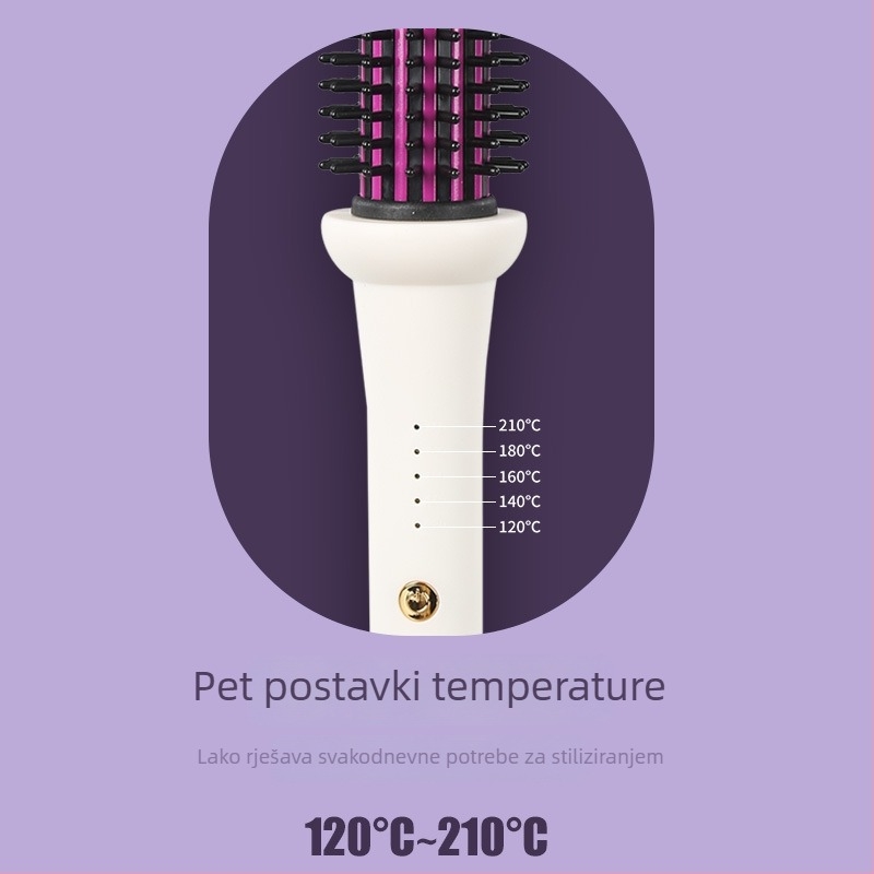 Električni uvijač za kosu s zaštitom od opeklina, negativni ioni, titanij-turmalinski premaz, promjer 16-20 mm, 10 razina temperature, 220V, 30W