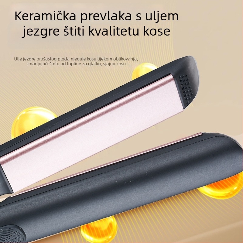 Dvostruko funkcionalno glačalo za kovrčanje i ravnanje kose s pločama od turmalinske keramike, 5 postavki temperature, 220V 45W, model V-2113