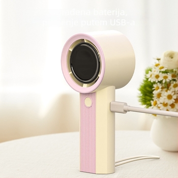 Bez lopatice USB ručni ventilator, turbofan, ugrađena baterija 100–300 mAh, 3 brzine, niska buka