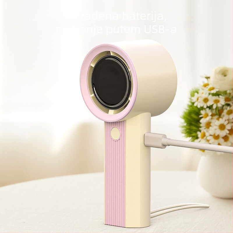 Bez lopatice USB ručni ventilator, turbofan, ugrađena baterija 100–300 mAh, 3 brzine, niska buka