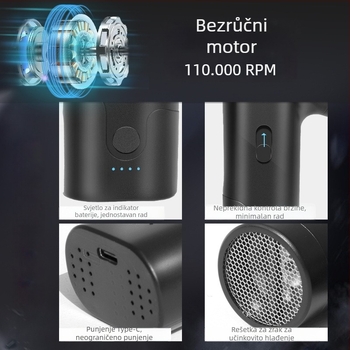 Ručno bežični usisavač za automobil i dom, visoke snage, prijenosni, višenamjenski (Nazivni napon: 5V)