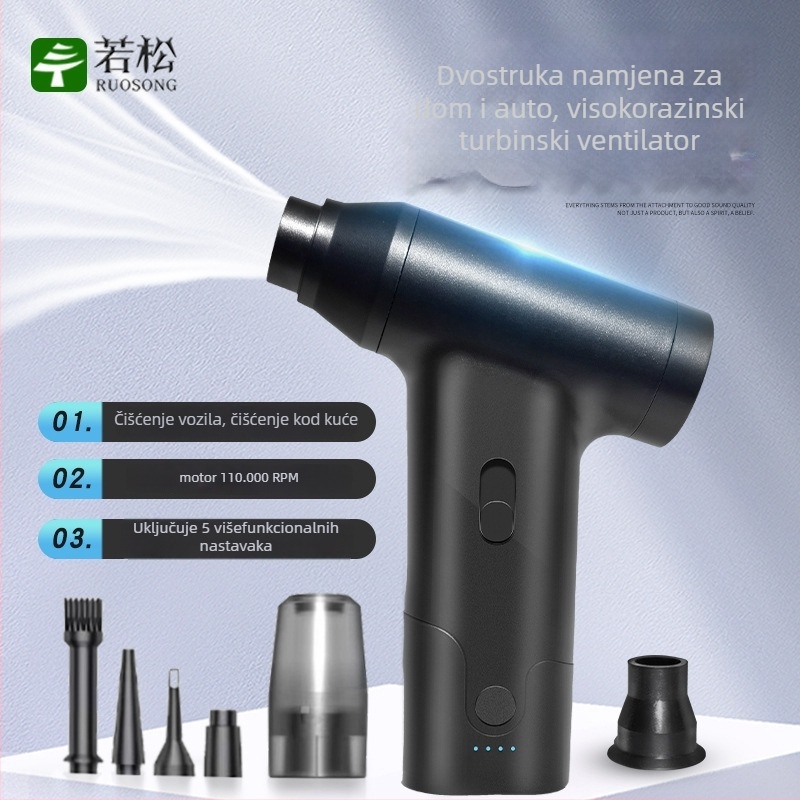 Ručno bežični usisavač za automobil i dom, visoke snage, prijenosni, višenamjenski (Nazivni napon: 5V)