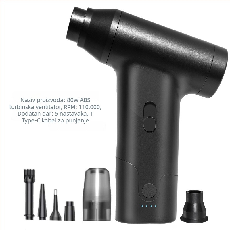 Ručno bežični usisavač za automobil i dom, visoke snage, prijenosni, višenamjenski (Nazivni napon: 5V)