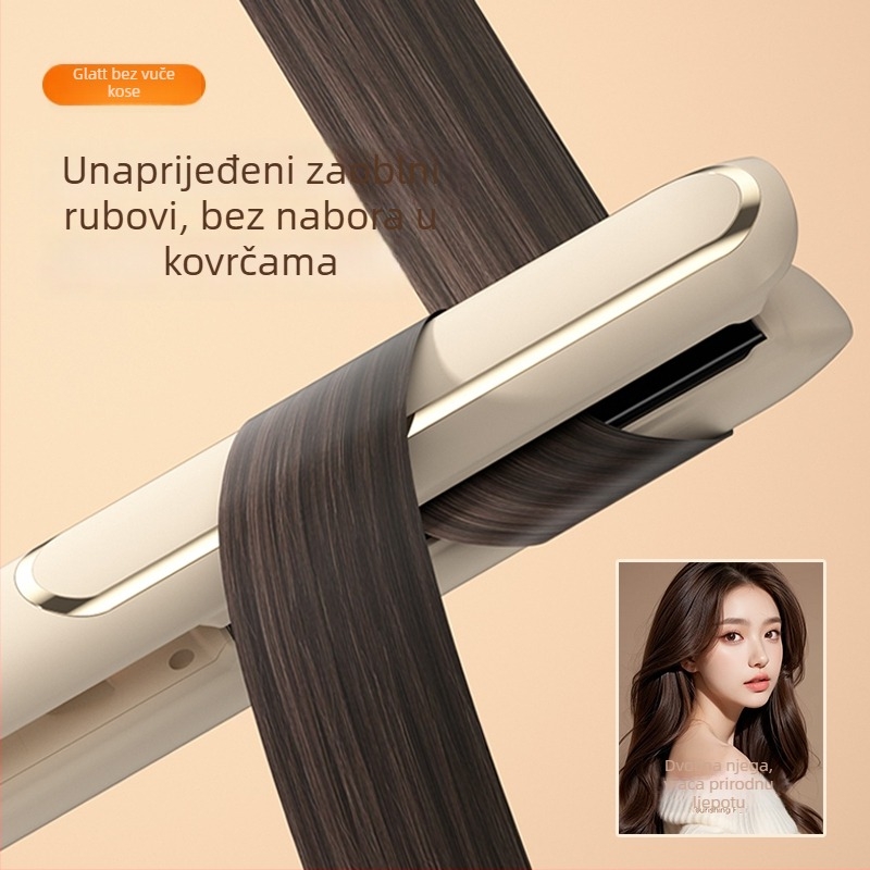 Sobom dvostruko upotrebljiva pegla za kosu za ravnanje i kovrčanje s negativnim ionima za oštećenu kosu, 220V, 35W, 25 razina kontrole temperature