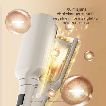 Egg Roll uvijač za kosu – duboki U, trostruka cijev, 3-u-1 sušenje/ kovrčanje/ ravnanje, turmalin-keramički valjak, bežično napajanje