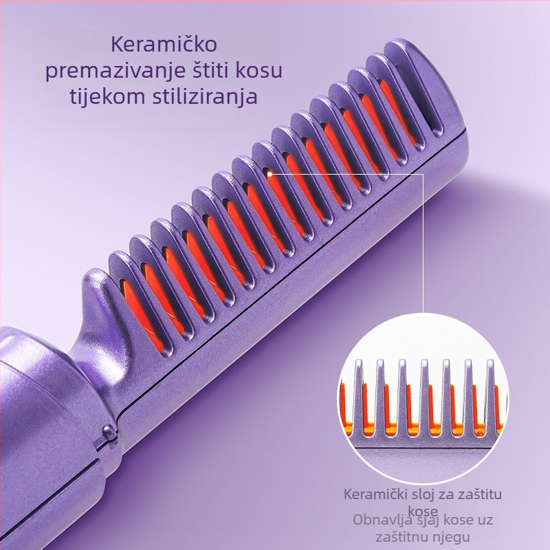 Bežični češalj za kosu s negativnim ionima, turmalin-keramičko grijanje, promjer 31 mm+, 15 stupnjeva regulacije temperature