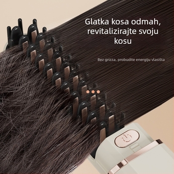 Bežični dvostruki alat za oblikovanje kose: kovrčanje i ravnanje; turmalinski keramički grijač; promjer elementa 16-20 mm; pogodno za mokru i suhu kosu; styling manje od 1 minute