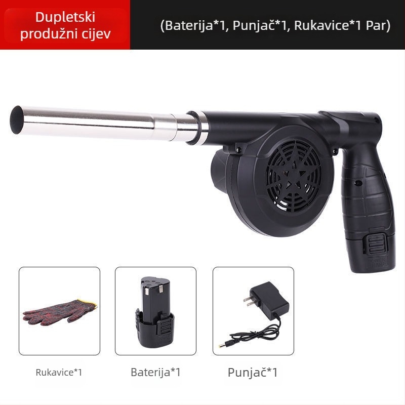 Vanjski ventilator za roštilj, 21V, punjivi bez žice, automobilski nosač, pokretanje vatre
