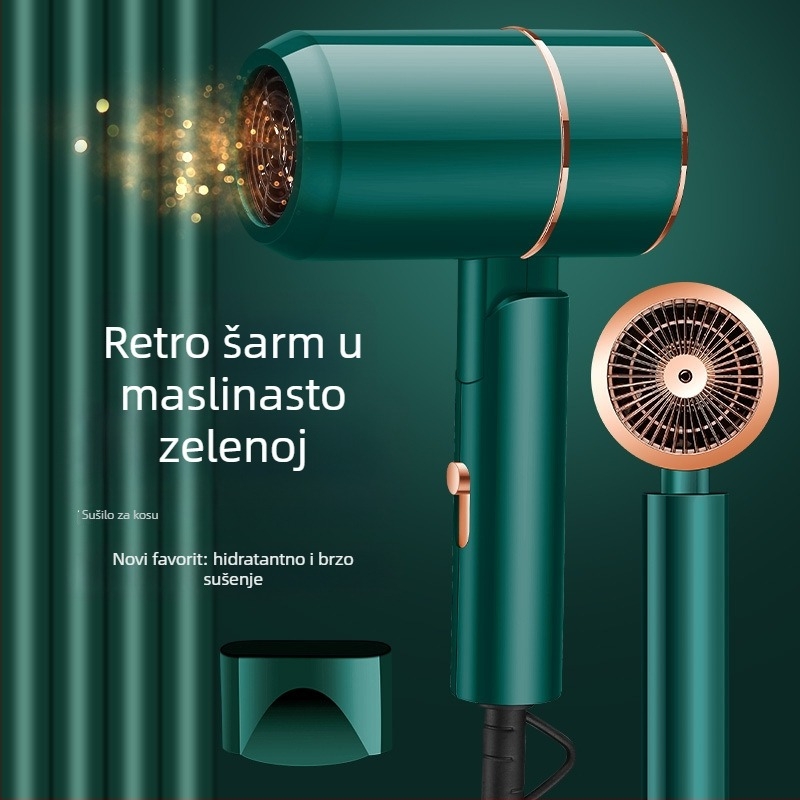 Kućno sušilo za kosu s visokim protokom zraka i plavom svjetlošću — 1200W, 220V, 3 brzine, zaštita od pregrijavanja