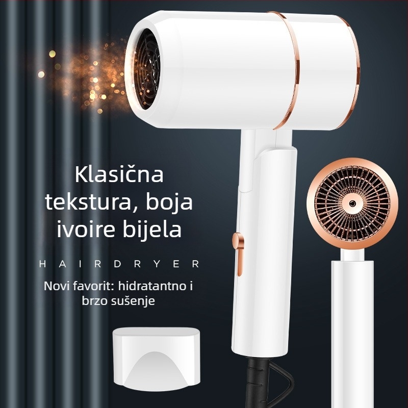 Kućno sušilo za kosu s visokim protokom zraka i plavom svjetlošću — 1200W, 220V, 3 brzine, zaštita od pregrijavanja