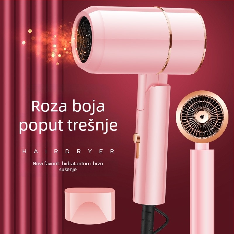 Kućno sušilo za kosu s visokim protokom zraka i plavom svjetlošću — 1200W, 220V, 3 brzine, zaštita od pregrijavanja