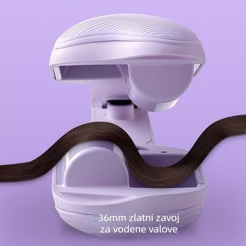 Egg Roll kovrčanje pegla s turmalinskim keramickim valjkom, 30W, 110-220V, 15 razina kontrole temperature, pogodno za mokru i suhu kosu, automatsko isključivanje