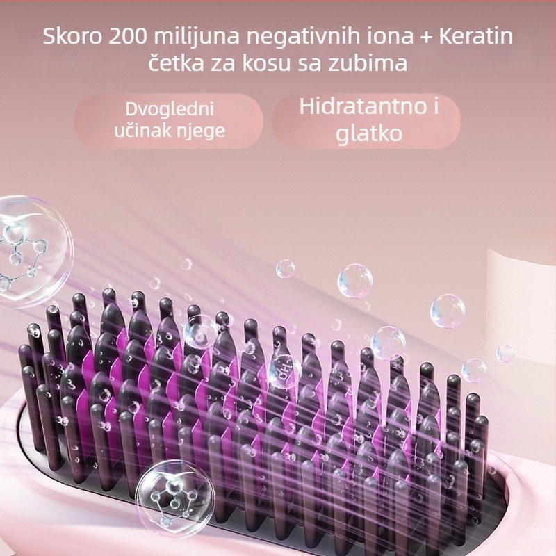 Bežični ionski češanj za ravnanje kose, keramno grijanje, 31 mm, 4 razine temperature, 35W, 3,7V, zaštita od opeklina