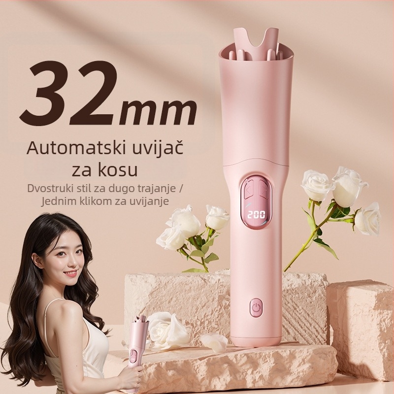 Kovrčanje kose s keramičkim premazom, napajanje kabel AC, 3 postavke temperature, 35W