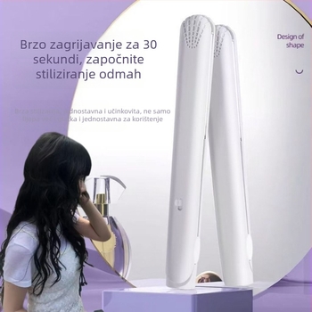 Mini 3-u-1 bežični uvijač i pegla za kosu, prijenosno za studentske domove, PTCS grijaći element