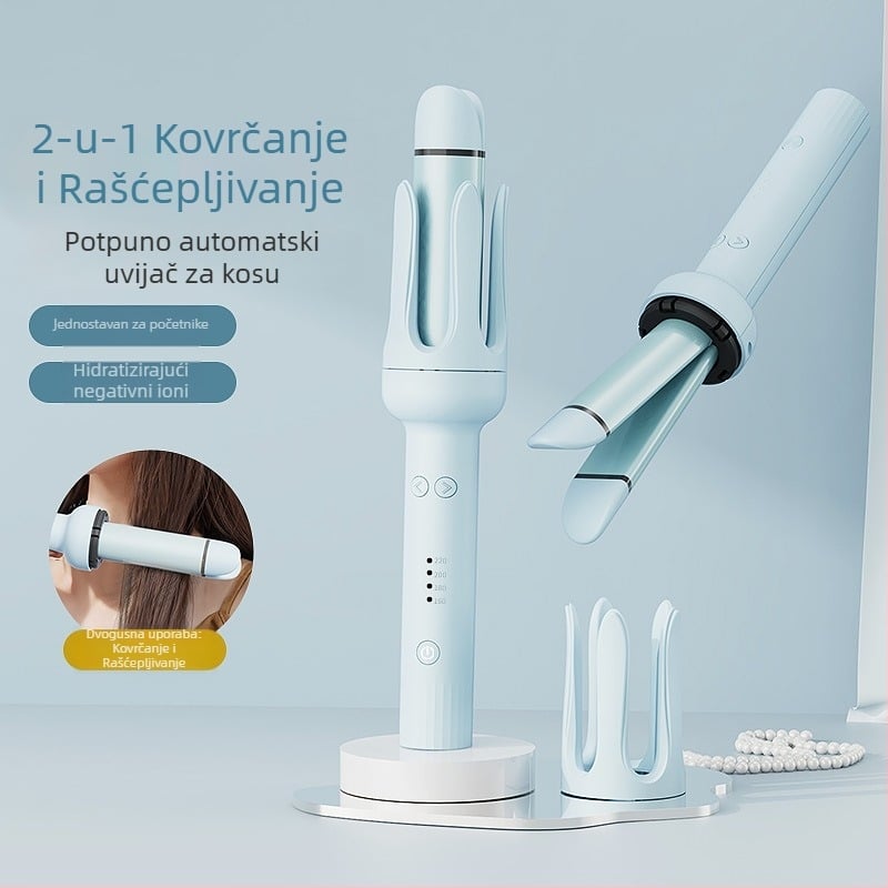 Dvostrano korištenje uvijač i peglanje za kosu — turmalin-keramički grijač, 15 razina temperature, 110–240V, 50W