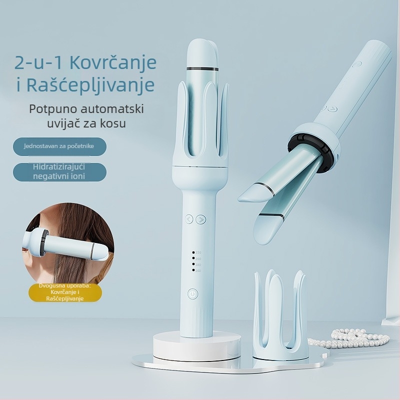 Dvostrano korištenje uvijač i peglanje za kosu — turmalin-keramički grijač, 15 razina temperature, 110–240V, 50W